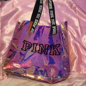 Holographic Victoria’s Secret Pink Tote